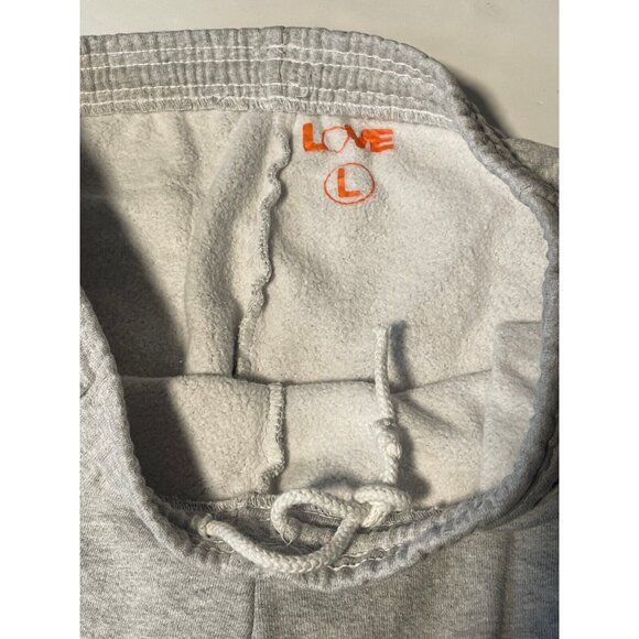 Love sweatpants womens large 32 x 33 gym jogger cuffed light gray - Picture 6 of 11